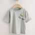 Grey Race Car Short Sleeve Back Print T-Shirt 1
