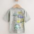 Grey Race Car Short Sleeve Back Print T-Shirt 2
