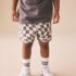 Grey/White Checkerboard Pull On Shorts 3