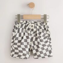 Grey/White Checkerboard Pull On Shorts 4