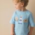 Light Blue Breakfast Trio Short Sleeve Appliqué T-Shirt 4