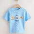 Light Blue Breakfast Trio Short Sleeve Appliqué T-Shirt 1