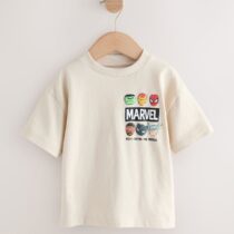 Light Grey Marvel Short Sleeve Cotton T-Shirt 3