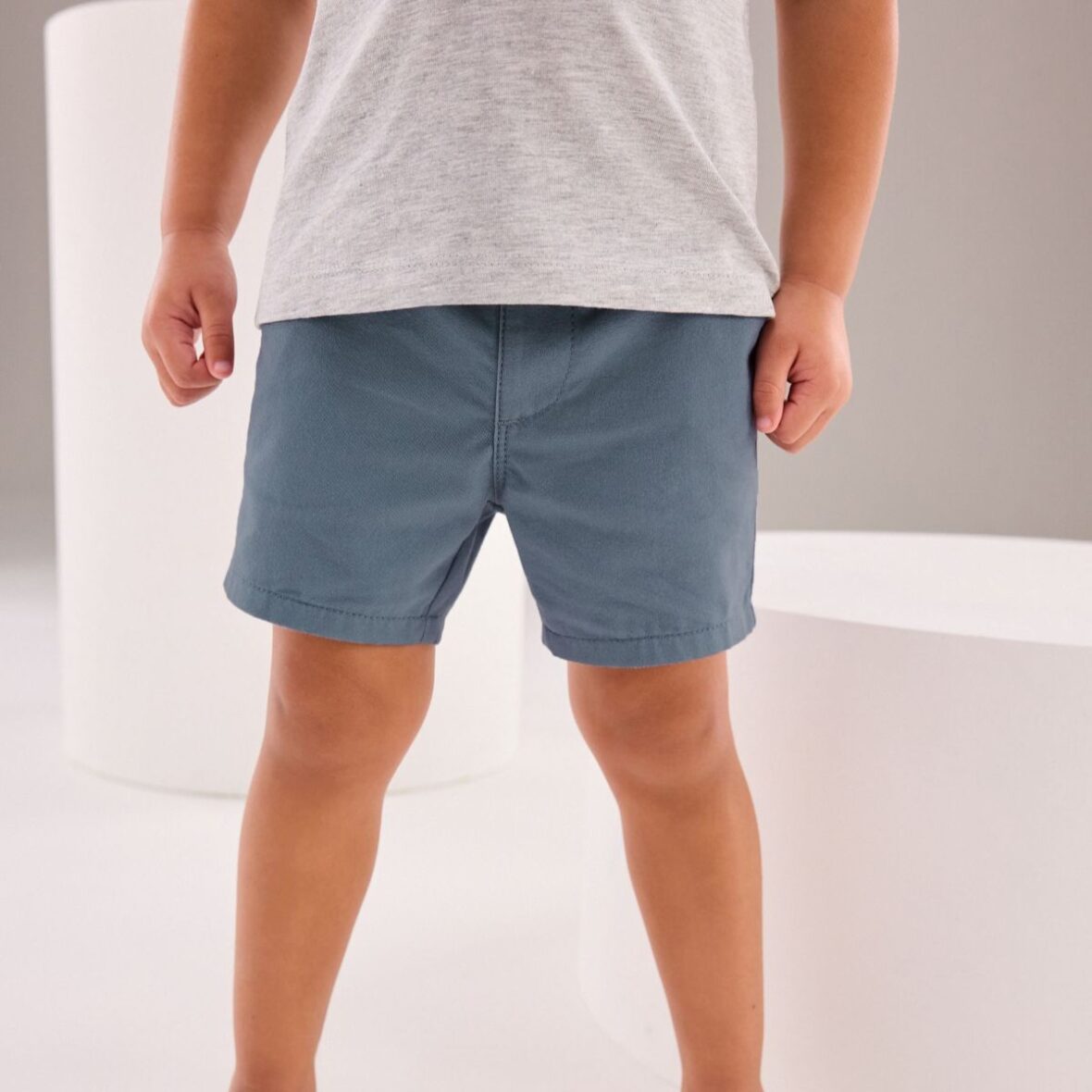 Mid Blue Chino Shorts 1