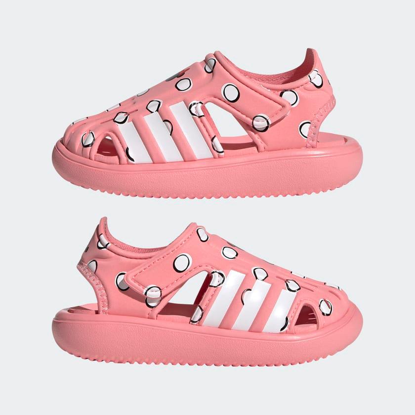 Minnie Mouse Adidas Closed-toe Summer Waterproof Sandals White Pink 6