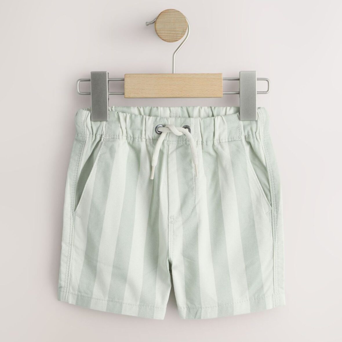 Mint Green Stripe Pull On Shorts (3mths-7yrs)