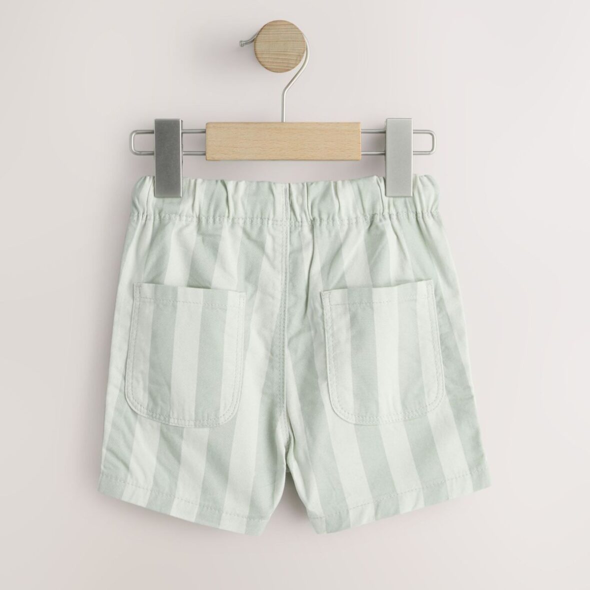 Mint Green Stripe Pull On Shorts 3