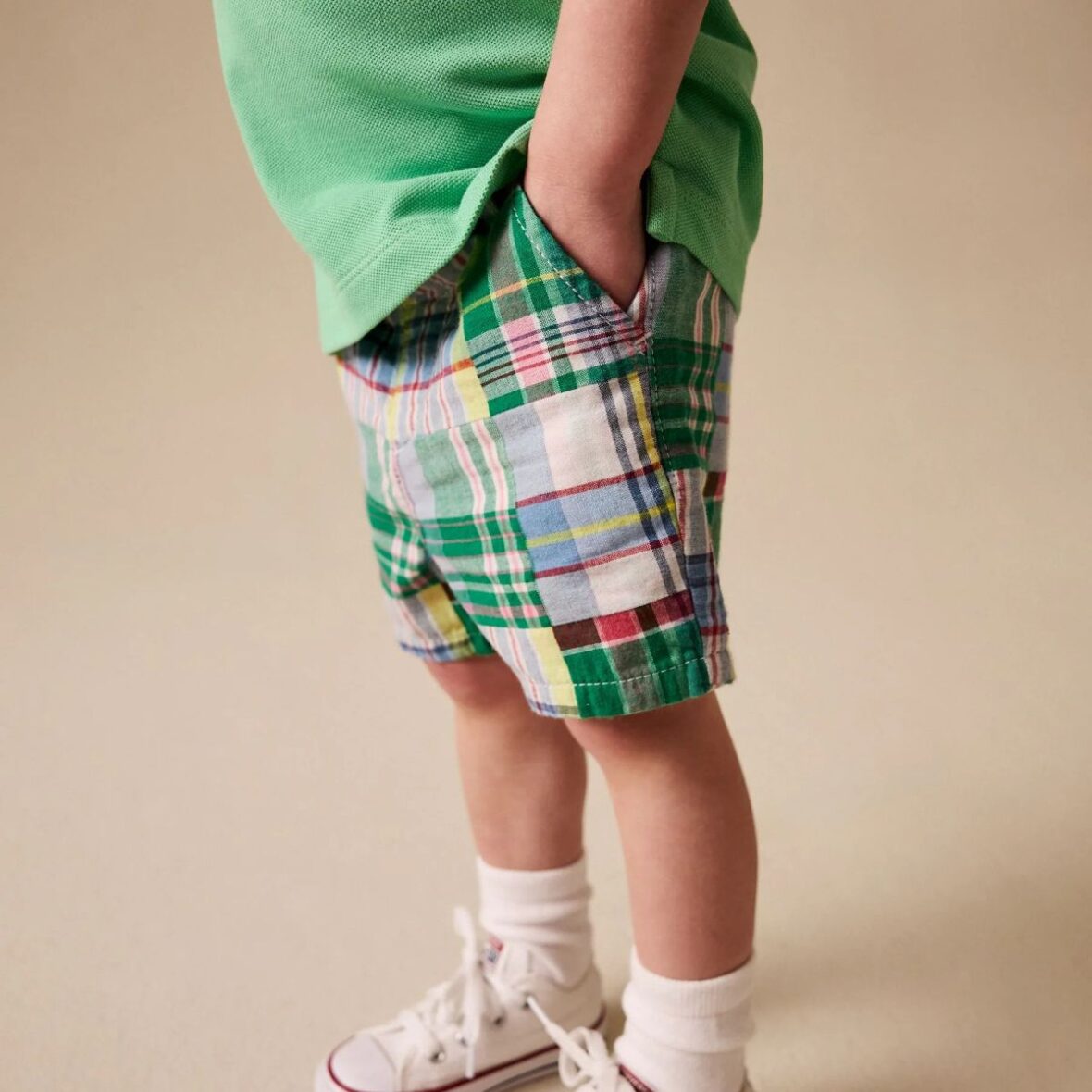 Multi Patchwork Chino Shorts 1