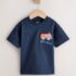 Navy Blue Fire Engine Short Sleeve Appliqué T-Shirt 3