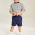 Navy Blue Pull On Shorts 3