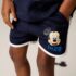 Navy Blue/White Mickey Mouse T-Shirt and Shorts Set 4