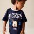Navy Blue/White Mickey Mouse T-Shirt and Shorts Set 2