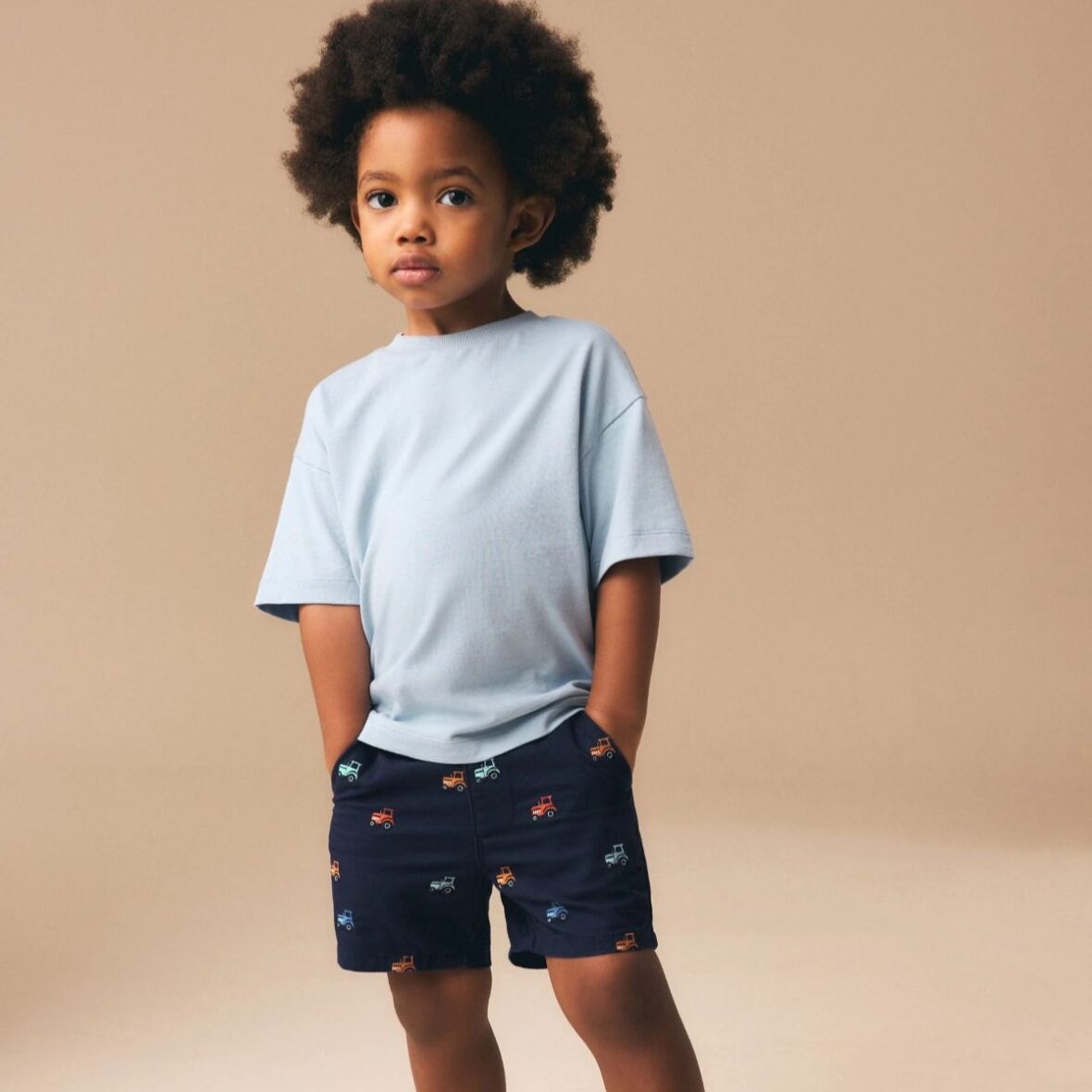 Navy Tractor Chino Shorts 1