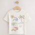 Neutral Beach Palms Short Sleeve Appliqué T-Shirt 3