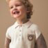 Neutral Bear Character Button Neck Knitted Polo Shirt 3