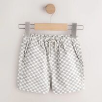 Neutral Checkerboard Pull On Shorts 1