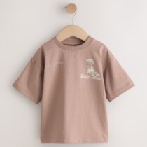 Neutral / Tan Wild Vibes Tiger Short Sleeve Back Print T-Shirt 1