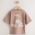Neutral / Tan Wild Vibes Tiger Short Sleeve Back Print T-Shirt 2