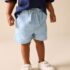 Pale Blue Pull On Shorts 4