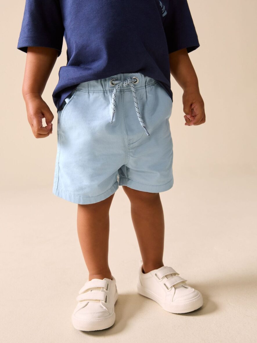 Pale Blue Pull On Shorts 1