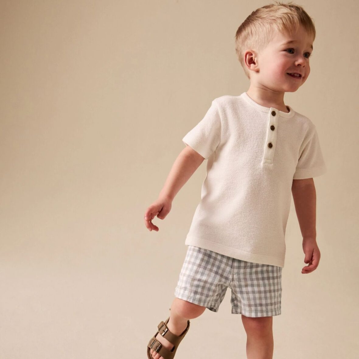 Pastel Gingham Linen Blend Chino Shorts 2
