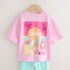 Pink Barbie Short Sleeve T-Shirt and Cycle Shorts Set 3