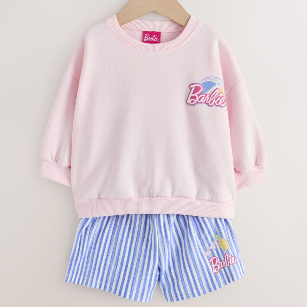 Pink Barbie Shorts Set (3mths-7yrs)