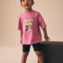 Pink/Black Mickey Mouse T-Shirt and Shorts Set 4