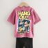 Pink/Black Mickey Mouse T-Shirt and Shorts Set 2