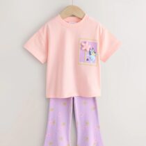 Pink Bluey Short Sleeve T-Shirt and Flare Set 1
