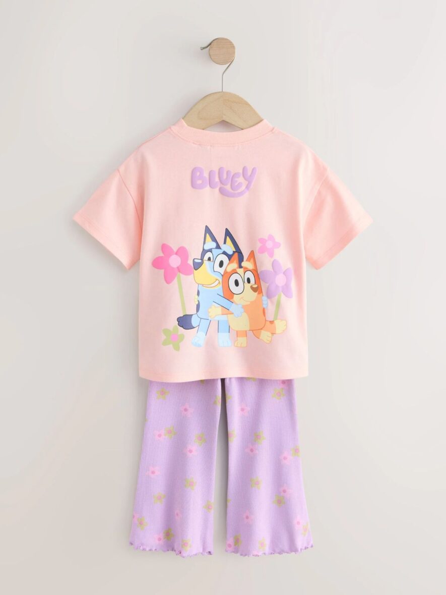Pink Bluey Short Sleeve T-Shirt and Flare Set 4