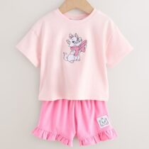 Pink Disney Marie Shorts Set 1
