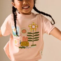 Pink Flowers Short Sleeve T-Shirt 2