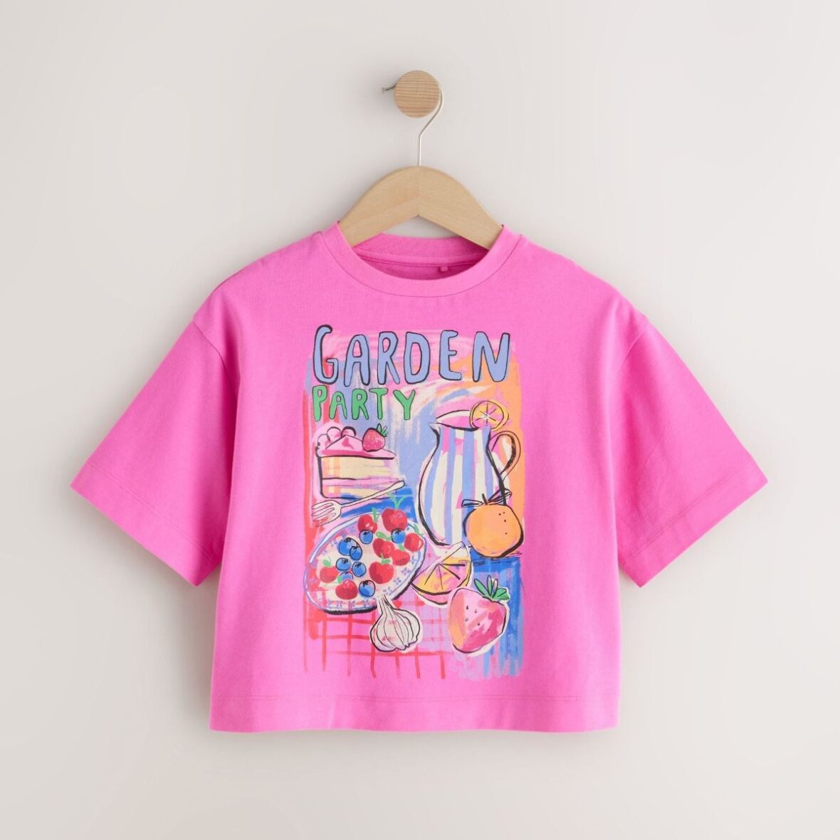 Pink Garden Oversized Graphic Print T-Shirt (3-16yrs)