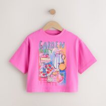 Pink Garden Oversized Graphic Print T-Shirt 2