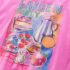 Pink Garden Oversized Graphic Print T-Shirt 4