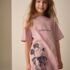 Pink Mickey Mouse Oversized License Graphic T-Shirt 3