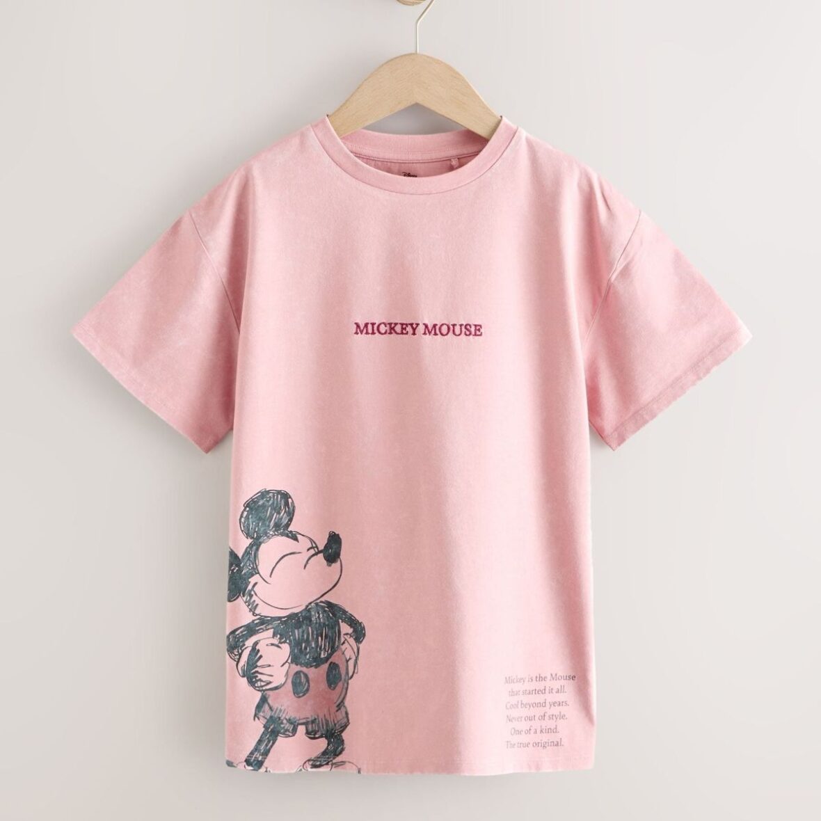 Pink Mickey Mouse Oversized License Graphic T-Shirt (3-16yrs)