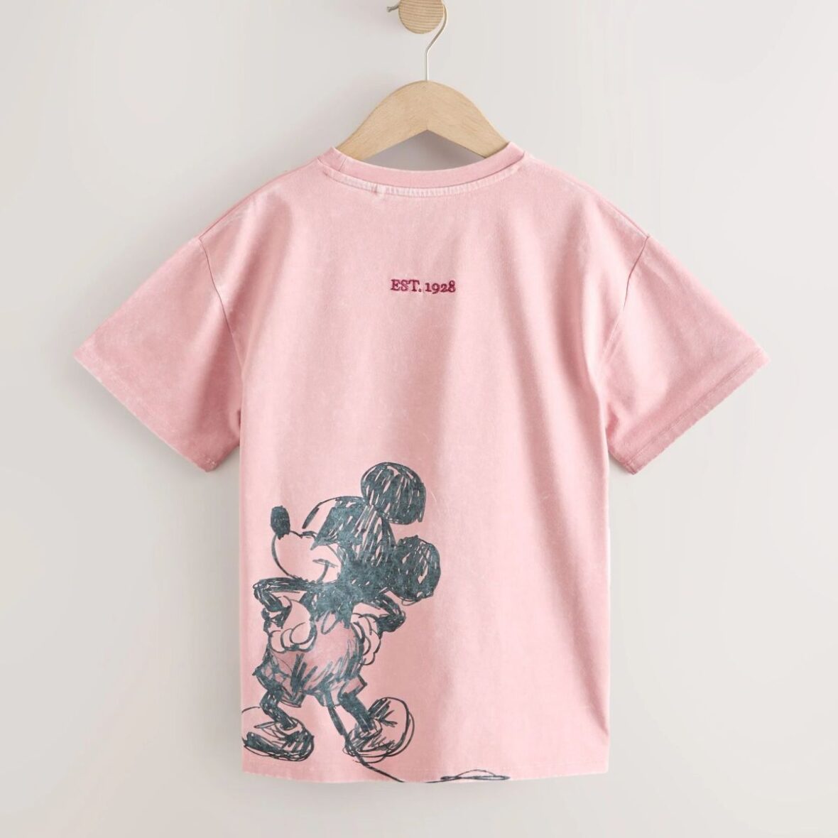 Pink Mickey Mouse Oversized License Graphic T-Shirt 3