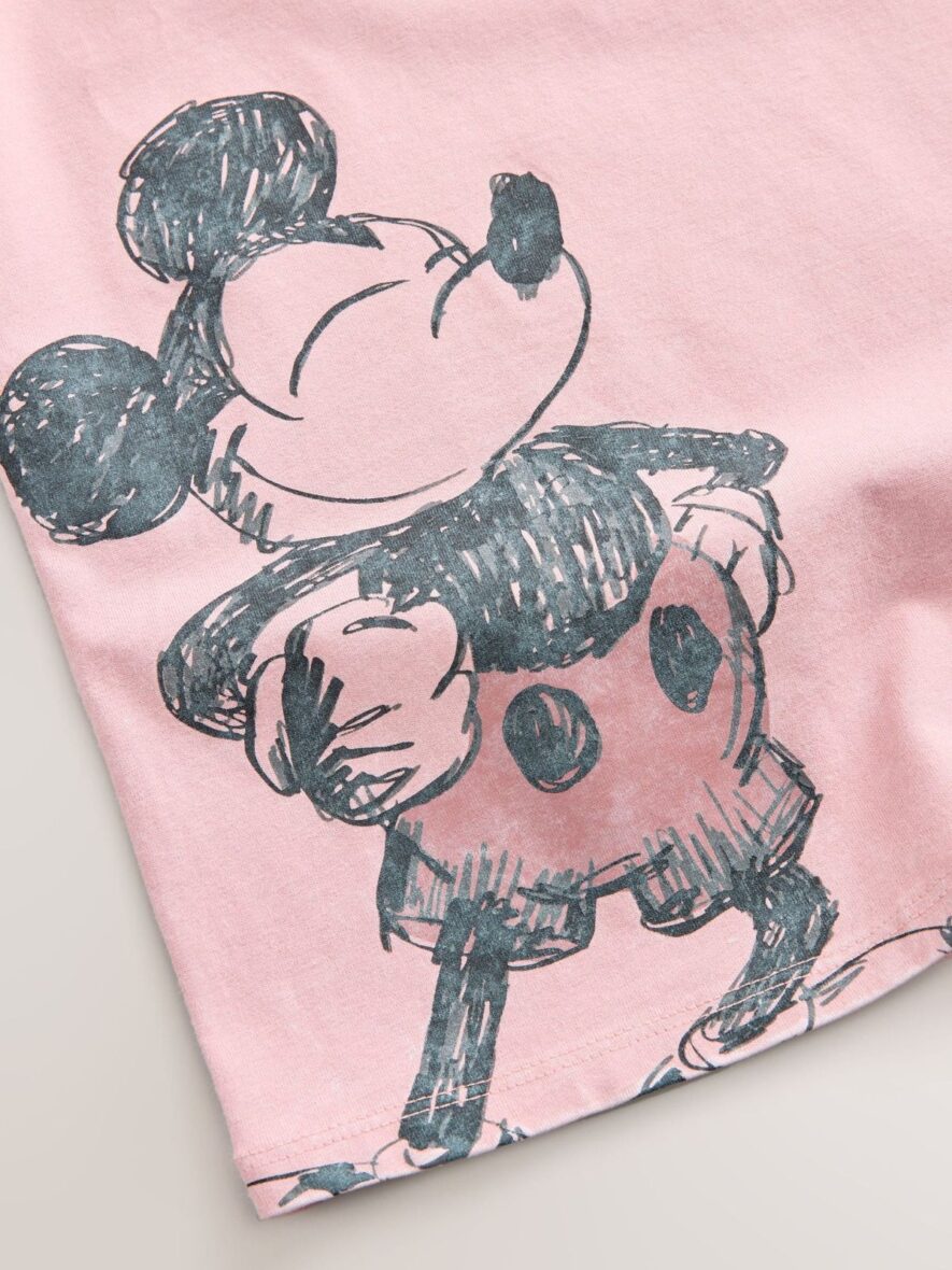 Pink Mickey Mouse Oversized License Graphic T-Shirt 4