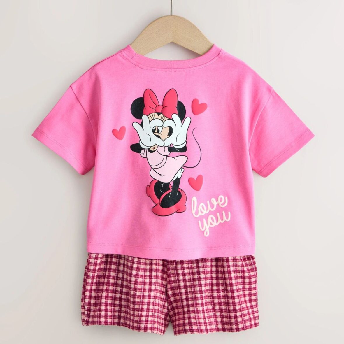 Pink Minnie Mouse T-Shirt and Shorts Set 2