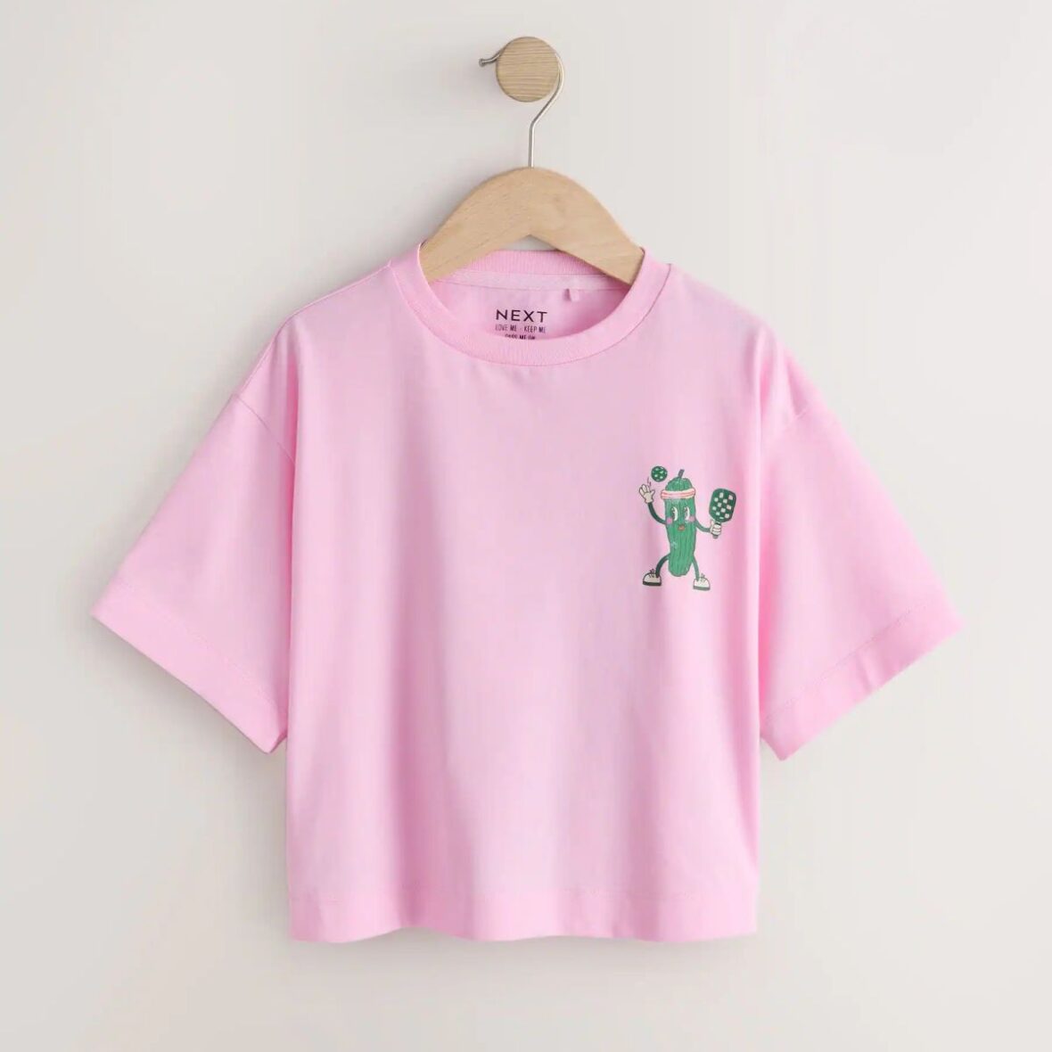 Pink Pickleball Oversized Graphic Print T-Shirt (3-16yrs)