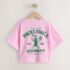 Pink Pickleball Oversized Graphic Print T-Shirt 4