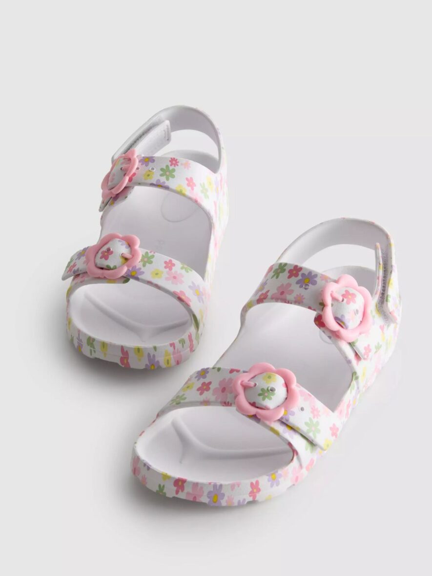 Printed Double Buckle Strap Sandals 2