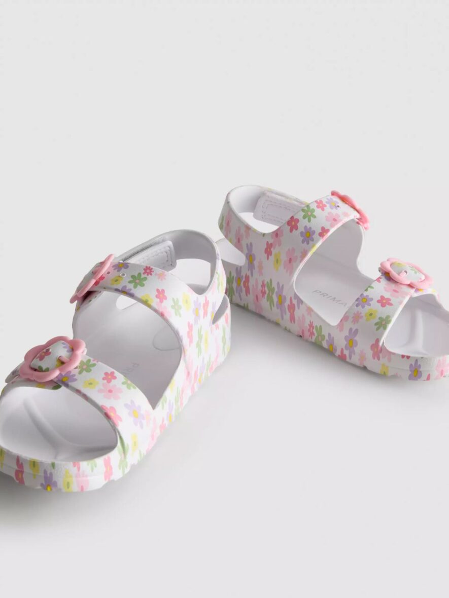 Printed Double Buckle Strap Sandals 4