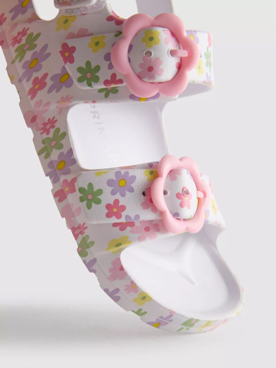 Printed Double Buckle Strap Sandals 5