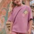 Purple Disney Little Mermaid Short Sleeve T-Shirt and Rib Cycle Shorts Set 4