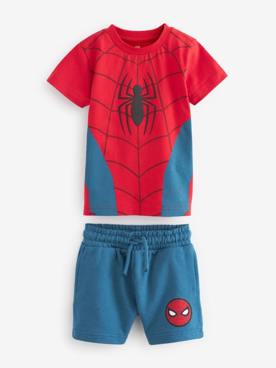 Red/Blue Spider-Man T-Shirt And Shorts Set (3mths-8yrs)