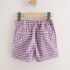 Red/Blue/White Gingham Linen Blend Chino Shorts 4