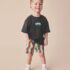 Red/Green Wavy Stripe Pull On Shorts 4